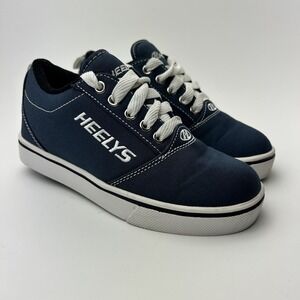 Heelys Pro 20 Shoes Youth Size 2 Navy White Roller Sneakers Wheels Complete Set